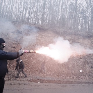 Φωτορεπορτάζ από τα επεισόδια στις Σκουριές