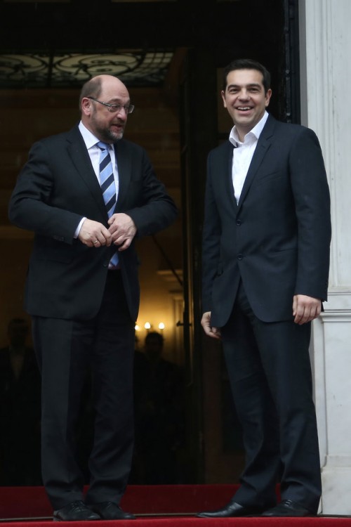 Τι είπαν Τσίπρας και Σουλτς μετά την συνάντηση τους