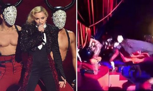 Η Μαντόνα έπεσε από την σκηνή των Brit Awards