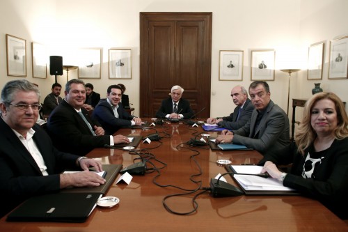 Αυτό είναι το κοινό ανακοινωθέν των πολιτικών αρχηγών