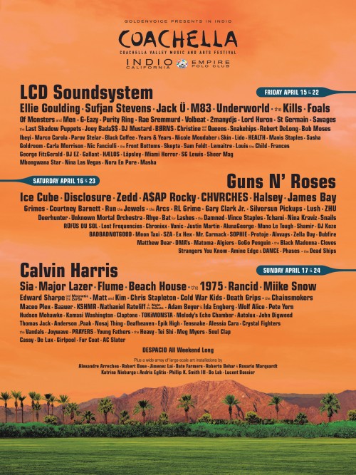 Αυτό είναι το line up του φετινού Coachella