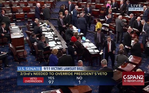 Το Κογκρέσο απέρριψε το βέτο του Ομπάμα για την υπόθεση της 11ης Σεπτεμβρίου