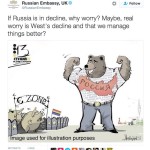 Το Ρωσικό προξενείο χλευάζει τους Ευρωπαίους με ένα ρατσιστικό καρτούν