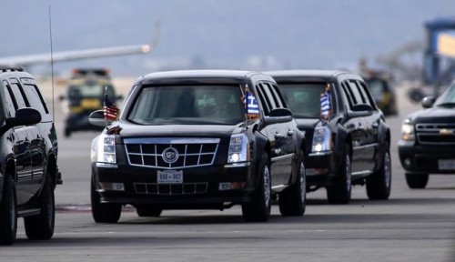 Η αυτοκινητοπομπή του Ομπάμα στην Συγγρού