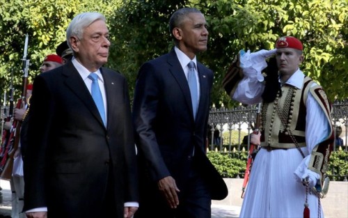 Επίσκεψη Ομπάμα: Σε εγκάρδιο κλίμα η συνάντηση του Πρ. Παυλόπουλου με τον Αμερικανό Πρόεδρο