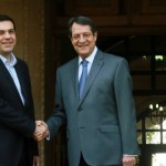 Για κοινές δράσεις σε διεθνές και ευρωπαϊκό επίπεδο μίλησαν Τσίπρας και Αναστασιάδης