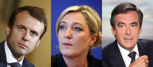 Γαλλία: Κλείνει η ψαλίδα μεταξύ Φιγιόν, Λεπέν και Μακρόν