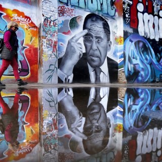 Ο Sergei Lavrov σε graffitti στη Ρωσία