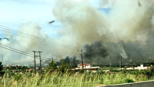 Απανθρακωμένη σωρός στους Αγίους Θεοδώρους.