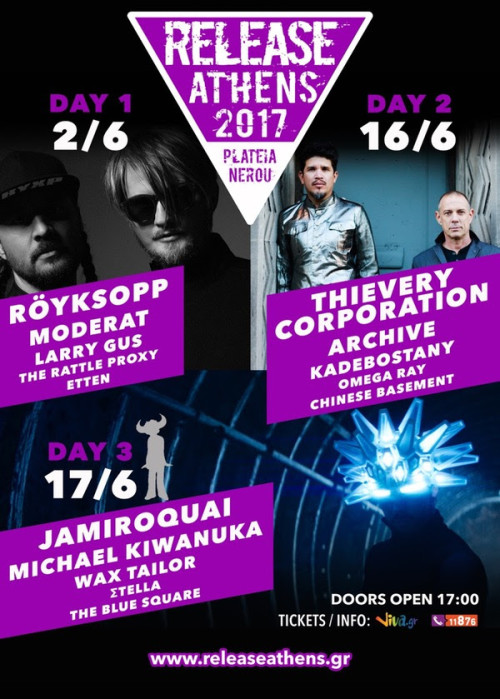 Αυτό είναι το τελικό line up του Release Festival