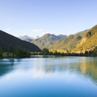 Ο ποταμός Isonzo στο Most na Soci της Σλοβενίας