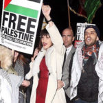H Μπέλα Χαντίντ σε πορεία υπέρ της Παλαιστίνης