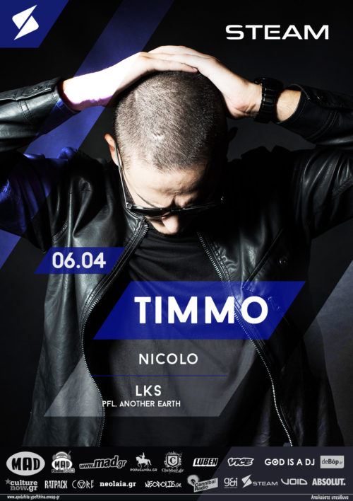 Ο Timmo για πρώτη φορά στην Ελλάδα, στην σκηνή του  Steam Athens