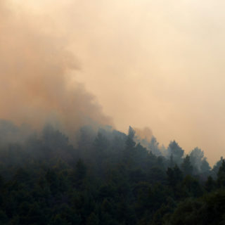 Σε δύσβατη περιοχή η φωτιά στην Εύβοια