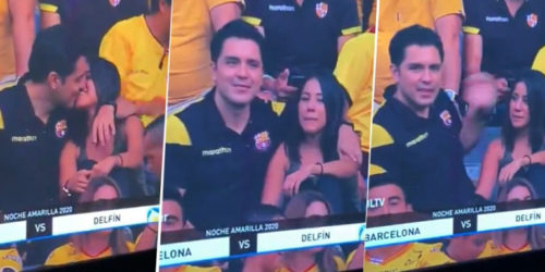 Οπαδός φιλάει την παράνομη σχέση του στο γήπεδο και γίνεται «τσακωτός» [ΒΙΝΤΕΟ]