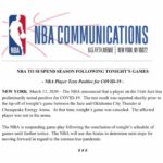 Κορονοϊός: Διακόπτεται το πρωτάθλημα του NBA στις ΗΠΑ