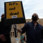 Ελλάδα-Κορωνοϊός: Συγκέντρωση των εργαζομένων στον χώρο της Τέχνης και του Πολιτισμού στο Σύνταγμα