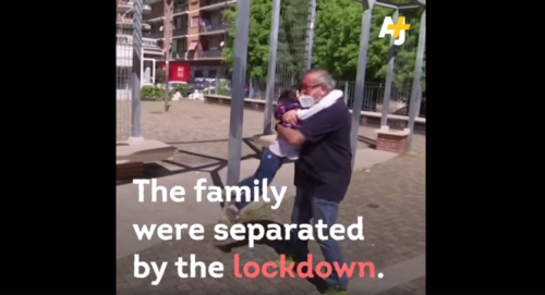 Κορωνοϊός: Η συγκινητική επανένωση της 5χρονης Σεσίλια με τον παππού και τη γιαγιά της (ΒΙΝΤΕΟ)