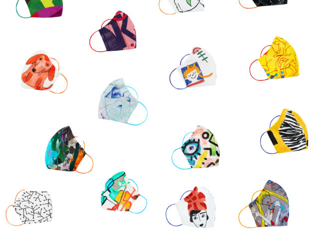 46 καταξιωμένοι και ανερχόμενοι καλλιτέχνες χάρισαν τα σχέδια τους για να δημιουργηθούν μάσκες