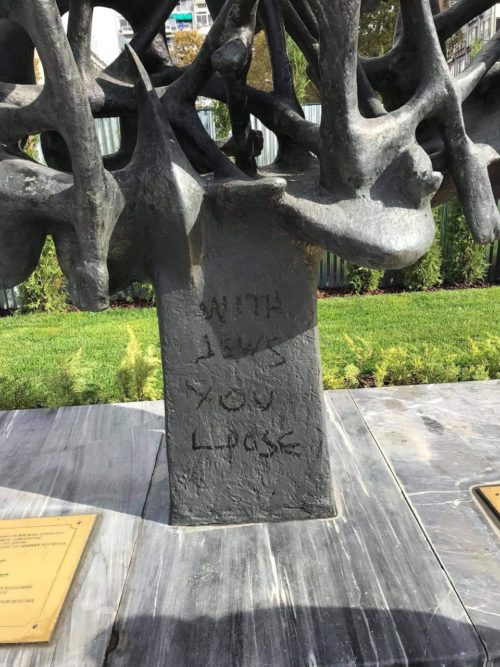 Βεβήλωση του Μνημείου Ολοκαυτώματος στη Θεσσαλονίκη