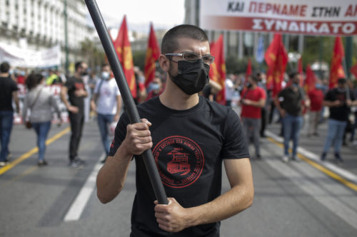 Απεργιακή συγκέντρωση για την εργατική Πρωτομαγιά στο κέντρο της Αθήνας