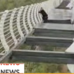 Εικόνες τρόμου στην Κίνα: Τουρίστας κρατιέται από γυάλινη γέφυρα που διαλύεται [BINTEO]