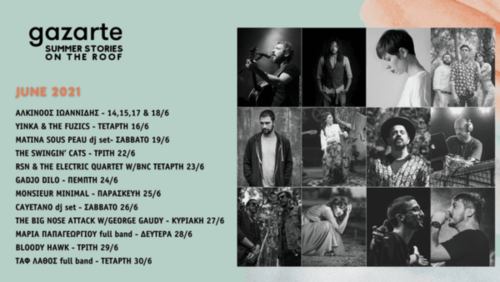 Η Ταράτσα του Gazarte γεμίζει ξανά μουσική!