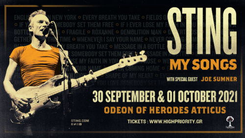 Ο Sting έρχεται για δύο συναυλίες στο Ηρώδειο!
