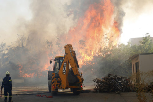 Ηράκλειο: Πυρκαγιά στην περιοχή Τσίγκουνας του δήμου Φαιστού