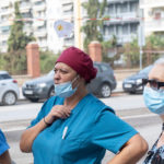 Συγκέντρωση διαμαρτυρίας υγειονομικών στο υπουργείο Υγείας για την αναστολή εργασίας των ανεμβολίαστων συναδέλφων τους