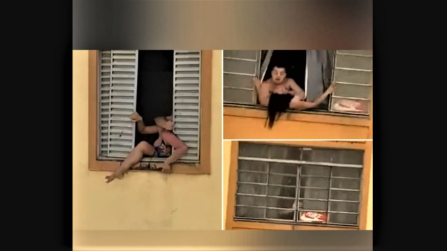 Έγκυος προσπαθεί να πηδήξει από το παράθυρο για να ξεφύγει από τον βίαιο σύζυγό της – Σκληρές εικόνες