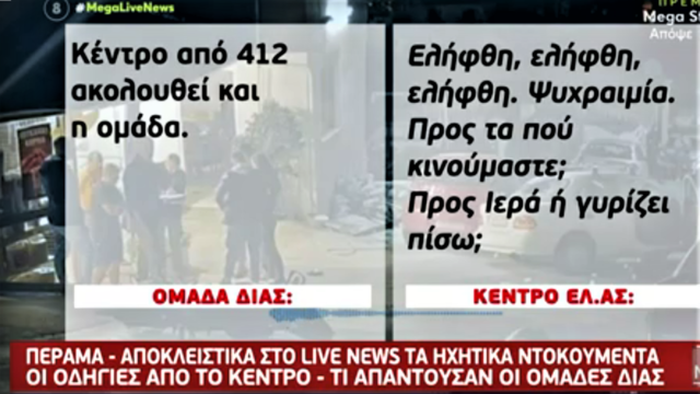 Όλα τα ηχητικά ντοκουμέντα της φονικής καταδίωξης στο Πέραμα – Οι αστυνομικοί γνώριζαν ποιοι ήταν στο αυτοκίνητο