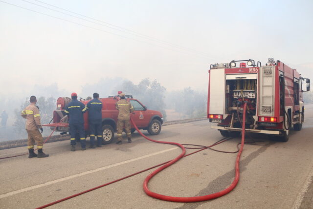 Λέσβος: Φωτιά σε δασική έκταση κοντά σε οικισμό
