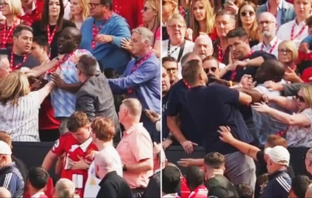 Μάντσεστερ Γιουνάιτεντ: Οπαδοί πιάστηκαν από τον λαιμό κατά τη διάρκεια του αγώνα