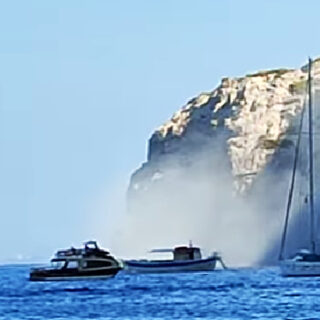 Ζάκυνθος, Ναυάγιο: Κατολίσθηση λόγω του ισχυρού σεισμού