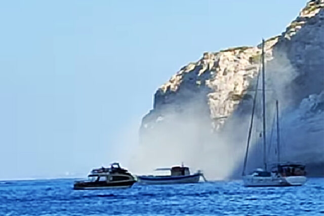 Ζάκυνθος, Ναυάγιο: Κατολίσθηση λόγω του ισχυρού σεισμού