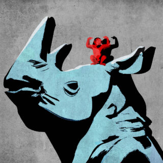 Αριστερά και ρινόκεροι