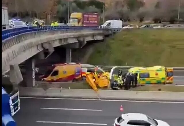 Ισπανία: Συντριβή ελικοπτέρου στον Περιφερειακό της Μαδρίτης [ΒΙΝΤΕΟ]