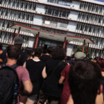 Συγκέντρωση φοιτητών έξω από την Πρυτανεία του ΑΠΘ