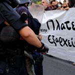 Ένταση και προσαγωγές στα Εξάρχεια για τις εργασίες κατασκευής του Μετρό [BINTEO]