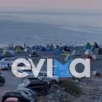 Εύβοια: «Βούλιαξε» από σκηνές η παραλία Πετάλη [ΒΙΝΤΕΟ]