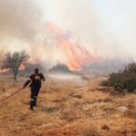 Ηλεία: Φωτιά στην περιοχή Μέλισσα Λεχαινών – Ήχησε το 112