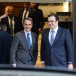 Επίσκεψη Κυριάκου Μητσοτάκη στο υπουργείο Οικονομικών