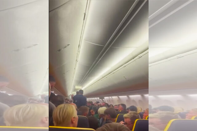 Χάος σε πτήση της Ryanair για Ρόδο – Μεθυσμένος επιβάτης ακύρωσε προσγείωση και μετά τον έδεσαν [Βίντεο]