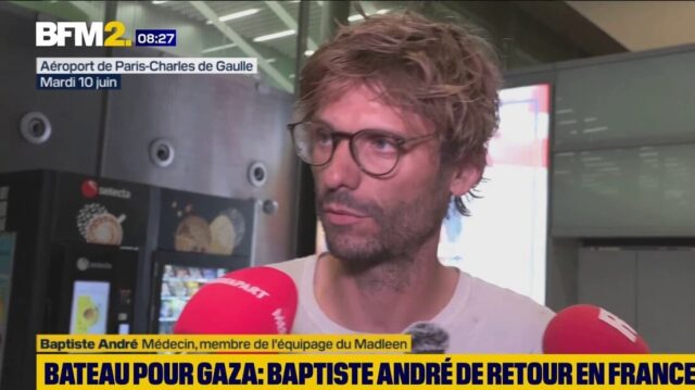 Madleen: «Υπήρξε κακομεταχείριση των επιβατών από τους Ισραηλινούς», καταγγέλλει ο Γάλλος γιατρός που βρισκόταν στο σκάφος