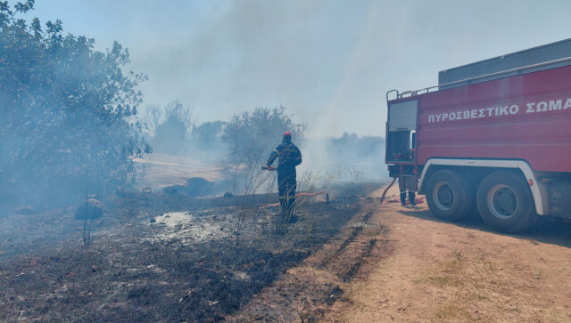 Κοζάνη: Καλύτερη η εικόνα της φωτιάς στα Λιβερά