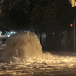 Κακοκαιρία «Byron»: Τι απαντά ο Δήμος Καλλιθέας για τον αγωγό που μετατράπηκε σε «σιντριβάνι»