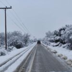 Έντονη χιονόπτωση στον Δήμο Μετεώρων – Προβλήματα ηλεκτροδότησης σε χωριά